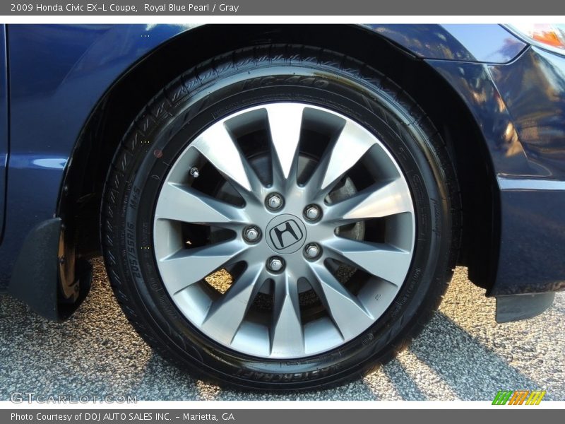 Royal Blue Pearl / Gray 2009 Honda Civic EX-L Coupe