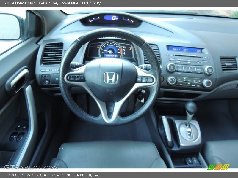 Royal Blue Pearl / Gray 2009 Honda Civic EX-L Coupe