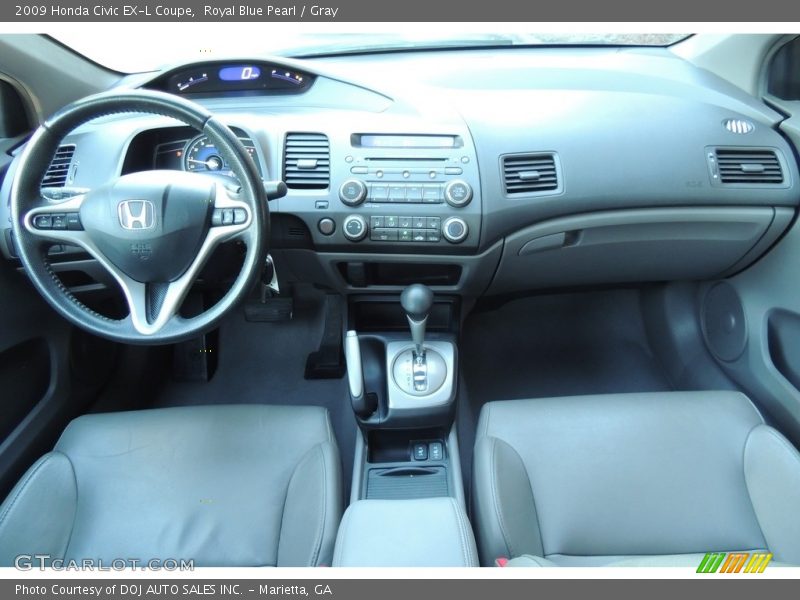 Royal Blue Pearl / Gray 2009 Honda Civic EX-L Coupe