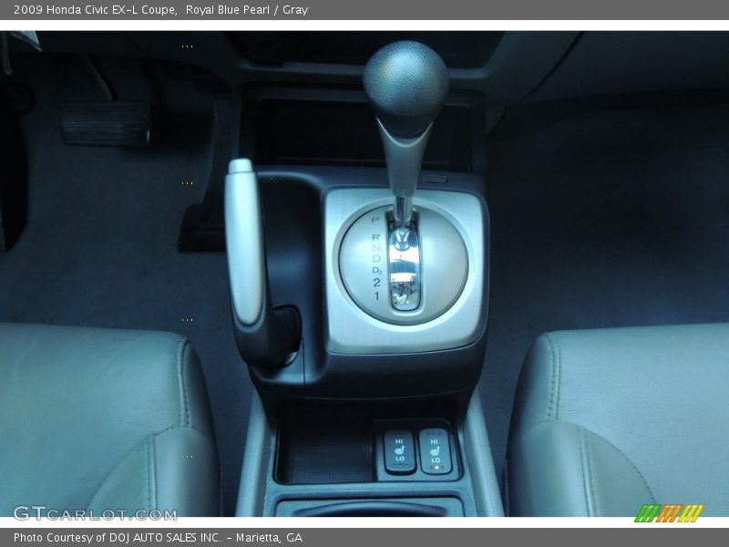 Royal Blue Pearl / Gray 2009 Honda Civic EX-L Coupe