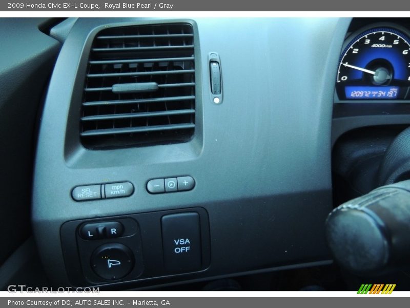 Royal Blue Pearl / Gray 2009 Honda Civic EX-L Coupe