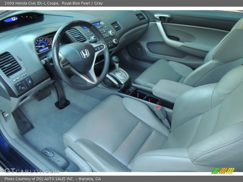 Royal Blue Pearl / Gray 2009 Honda Civic EX-L Coupe