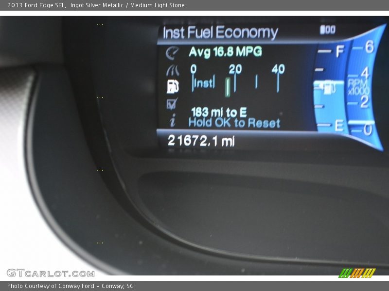 Ingot Silver Metallic / Medium Light Stone 2013 Ford Edge SEL