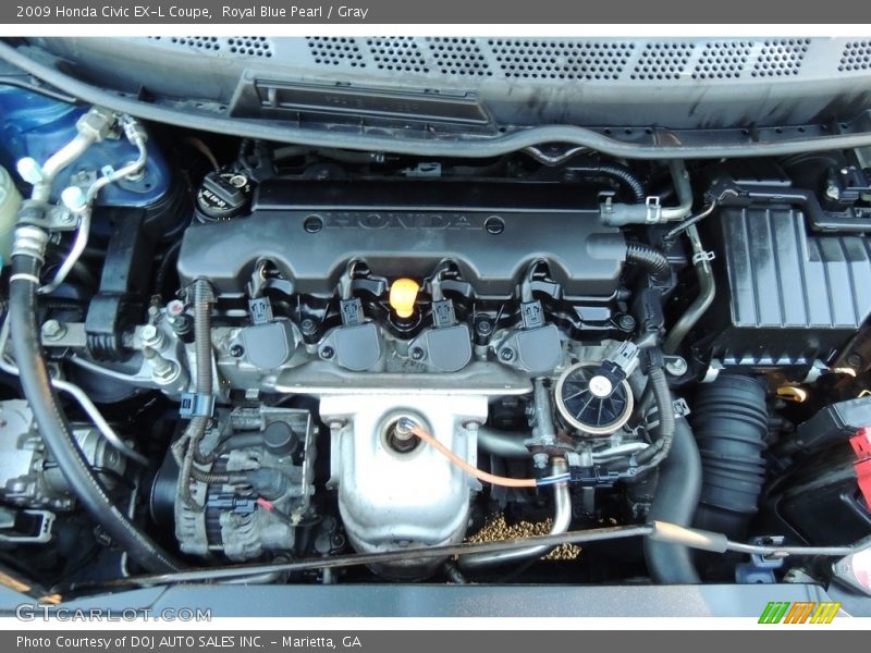 Royal Blue Pearl / Gray 2009 Honda Civic EX-L Coupe