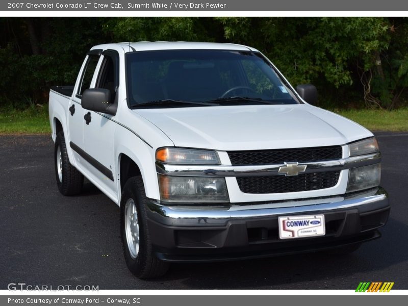 Summit White / Very Dark Pewter 2007 Chevrolet Colorado LT Crew Cab