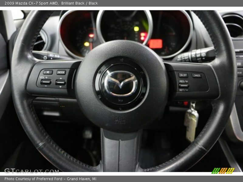 Brilliant Black / Black 2009 Mazda CX-7 Sport AWD