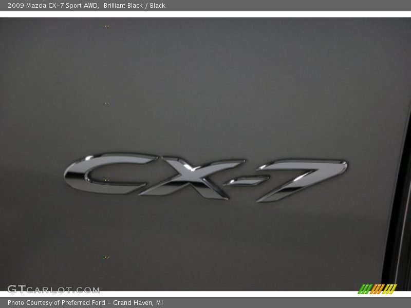 Brilliant Black / Black 2009 Mazda CX-7 Sport AWD