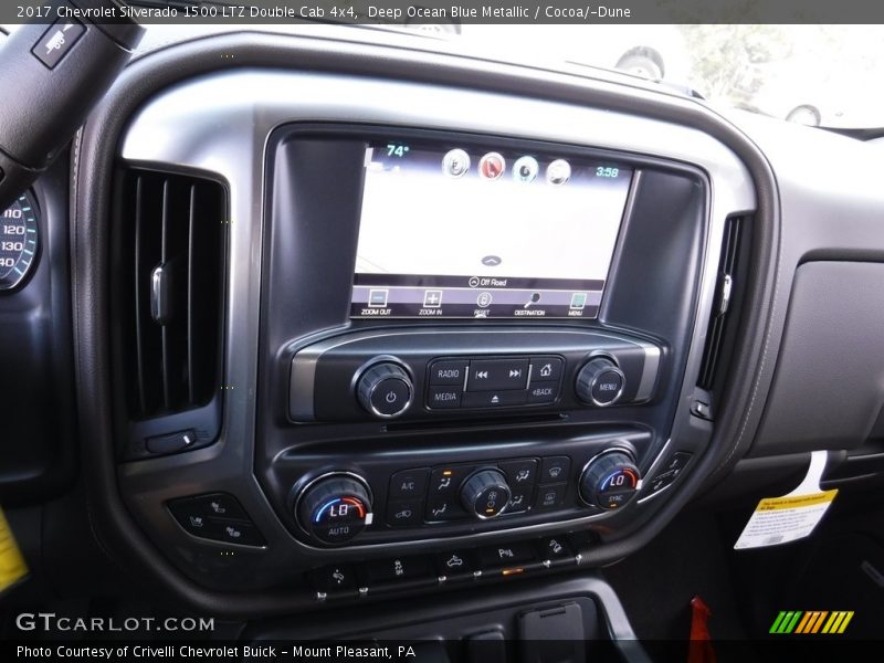 Deep Ocean Blue Metallic / Cocoa/­Dune 2017 Chevrolet Silverado 1500 LTZ Double Cab 4x4