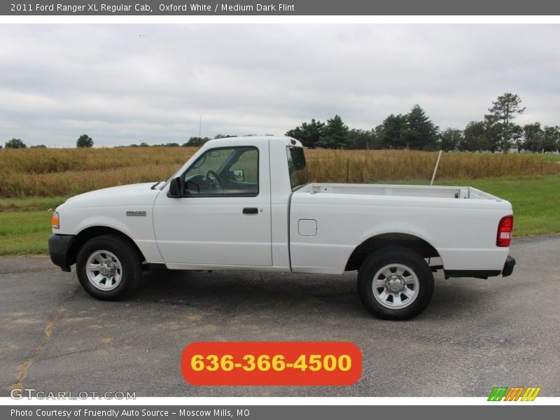 Oxford White / Medium Dark Flint 2011 Ford Ranger XL Regular Cab