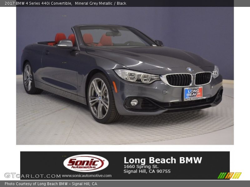 Mineral Grey Metallic / Black 2017 BMW 4 Series 440i Convertible
