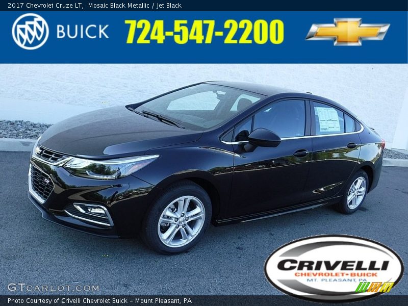 Mosaic Black Metallic / Jet Black 2017 Chevrolet Cruze LT