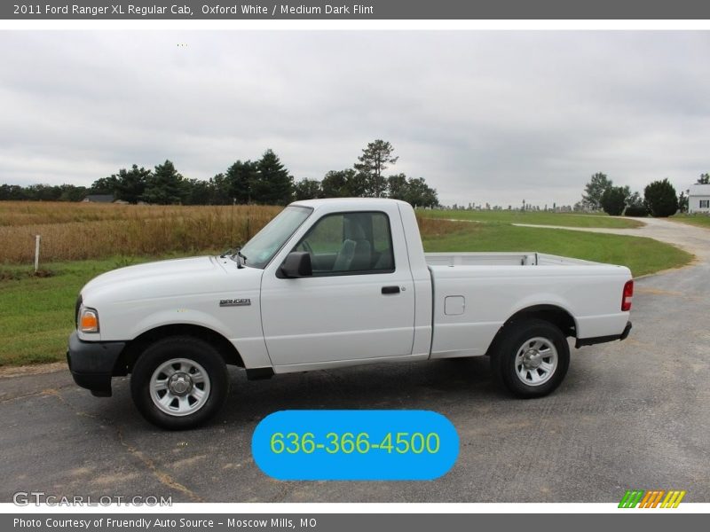 Oxford White / Medium Dark Flint 2011 Ford Ranger XL Regular Cab