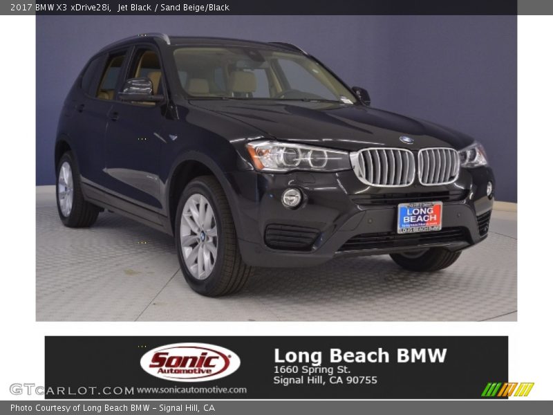 Jet Black / Sand Beige/Black 2017 BMW X3 xDrive28i