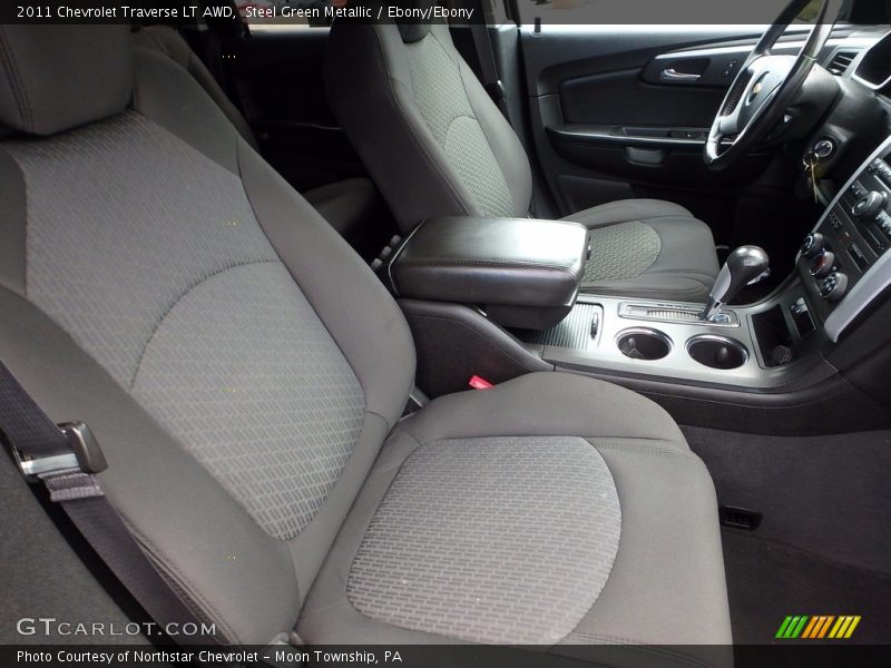 Steel Green Metallic / Ebony/Ebony 2011 Chevrolet Traverse LT AWD