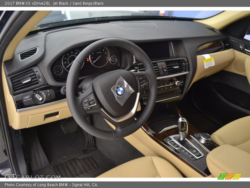 Jet Black / Sand Beige/Black 2017 BMW X3 xDrive28i