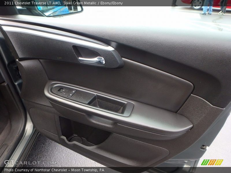 Steel Green Metallic / Ebony/Ebony 2011 Chevrolet Traverse LT AWD