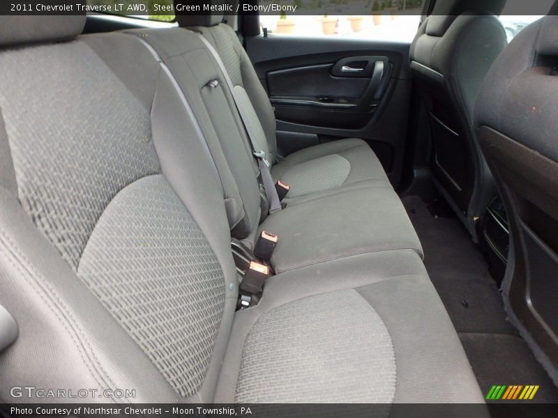 Steel Green Metallic / Ebony/Ebony 2011 Chevrolet Traverse LT AWD