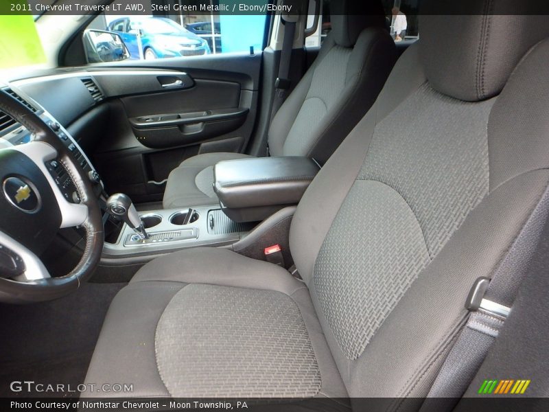 Steel Green Metallic / Ebony/Ebony 2011 Chevrolet Traverse LT AWD