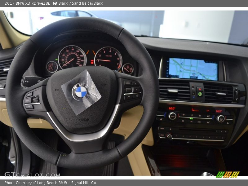 Jet Black / Sand Beige/Black 2017 BMW X3 xDrive28i