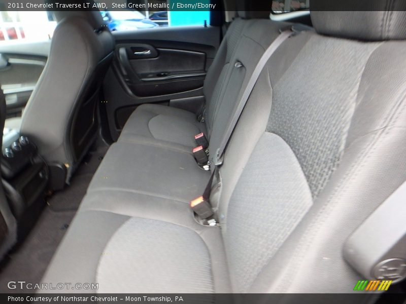 Steel Green Metallic / Ebony/Ebony 2011 Chevrolet Traverse LT AWD