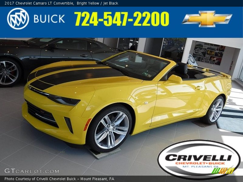 Bright Yellow / Jet Black 2017 Chevrolet Camaro LT Convertible