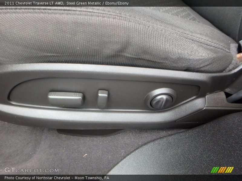 Steel Green Metallic / Ebony/Ebony 2011 Chevrolet Traverse LT AWD