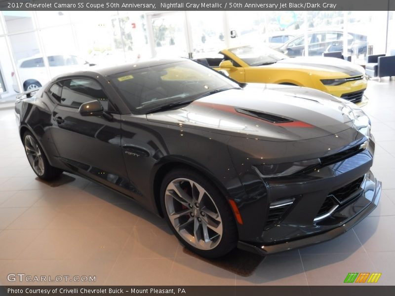 Nightfall Gray Metallic / 50th Anniversary Jet Black/Dark Gray 2017 Chevrolet Camaro SS Coupe 50th Anniversary