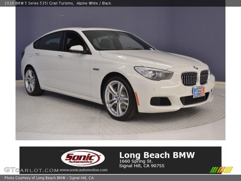 Alpine White / Black 2016 BMW 5 Series 535i Gran Turismo