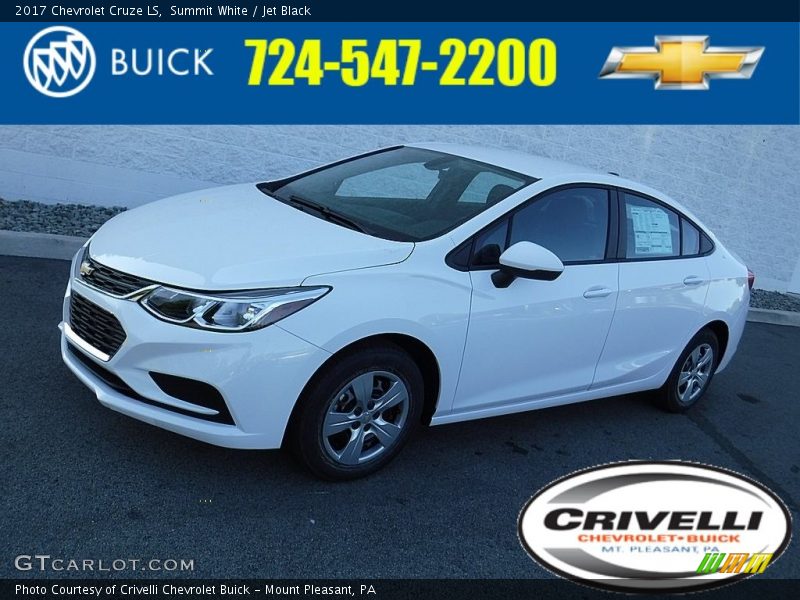 Summit White / Jet Black 2017 Chevrolet Cruze LS