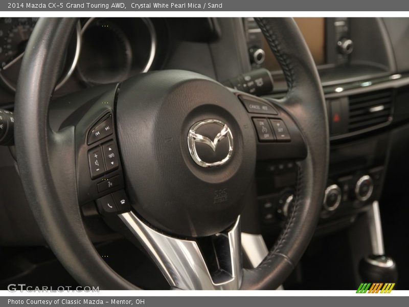 Crystal White Pearl Mica / Sand 2014 Mazda CX-5 Grand Touring AWD