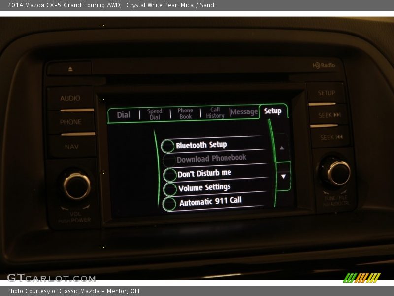 Crystal White Pearl Mica / Sand 2014 Mazda CX-5 Grand Touring AWD