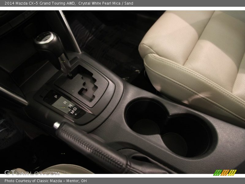 Crystal White Pearl Mica / Sand 2014 Mazda CX-5 Grand Touring AWD