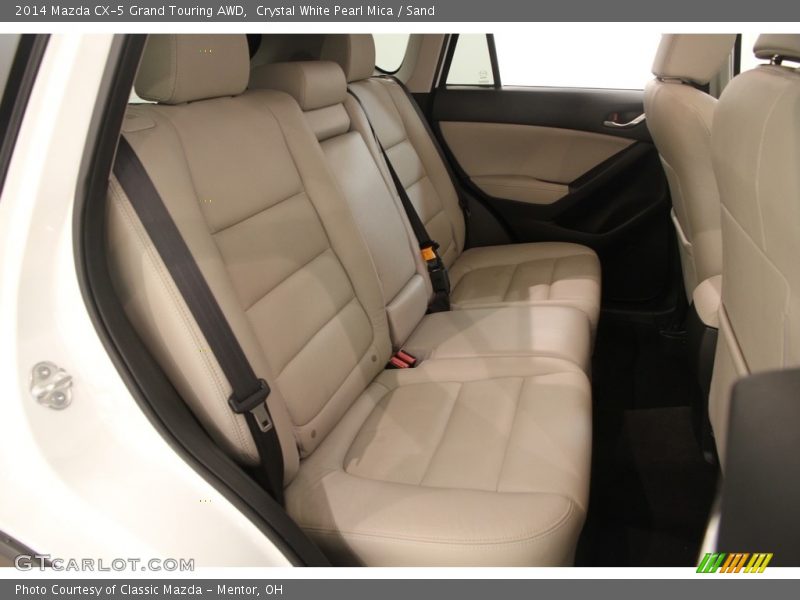 Crystal White Pearl Mica / Sand 2014 Mazda CX-5 Grand Touring AWD