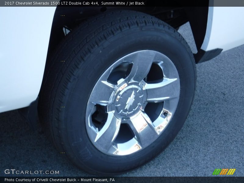 Summit White / Jet Black 2017 Chevrolet Silverado 1500 LTZ Double Cab 4x4