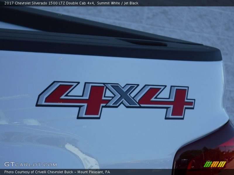 Summit White / Jet Black 2017 Chevrolet Silverado 1500 LTZ Double Cab 4x4