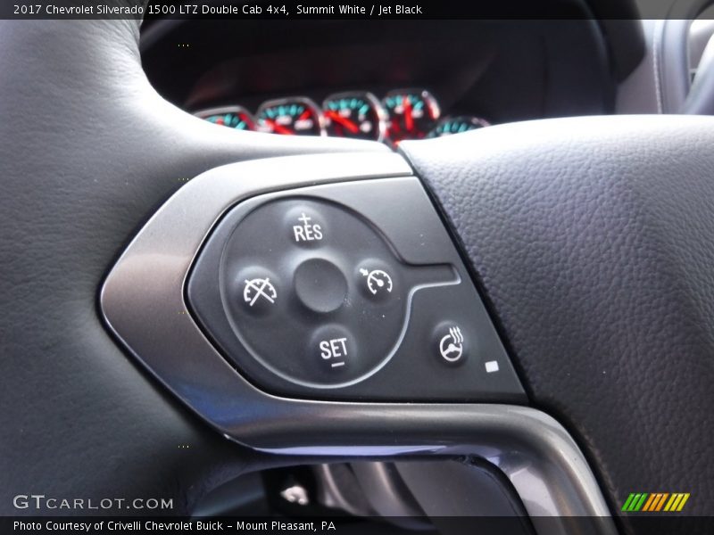 Summit White / Jet Black 2017 Chevrolet Silverado 1500 LTZ Double Cab 4x4