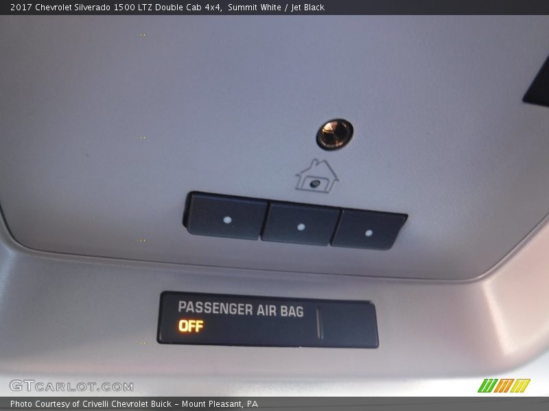 Summit White / Jet Black 2017 Chevrolet Silverado 1500 LTZ Double Cab 4x4