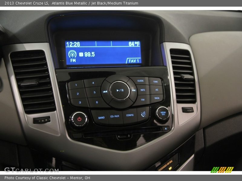 Atlantis Blue Metallic / Jet Black/Medium Titanium 2013 Chevrolet Cruze LS