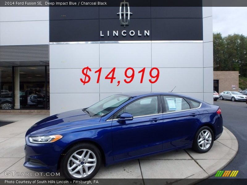 Deep Impact Blue / Charcoal Black 2014 Ford Fusion SE