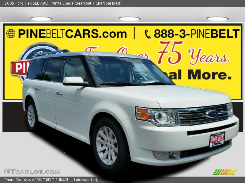 White Suede Clearcoat / Charcoal Black 2009 Ford Flex SEL AWD