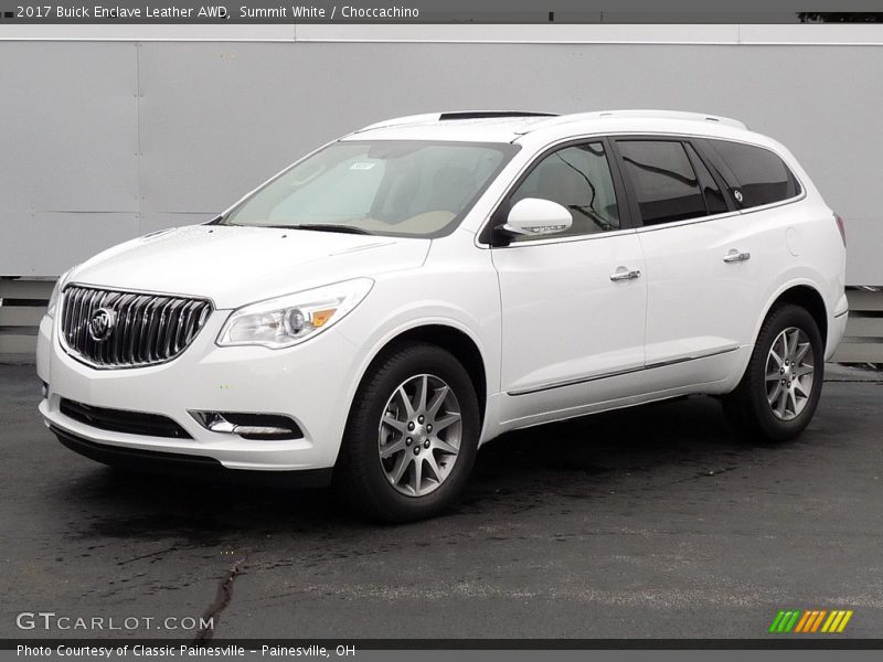 Summit White / Choccachino 2017 Buick Enclave Leather AWD