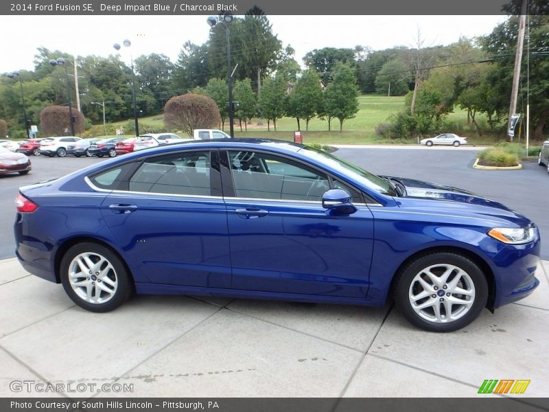 Deep Impact Blue / Charcoal Black 2014 Ford Fusion SE