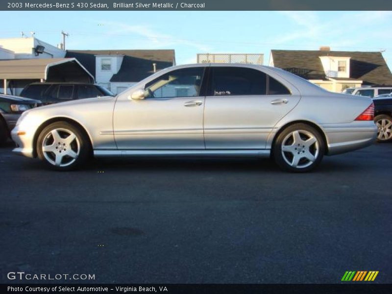 Brilliant Silver Metallic / Charcoal 2003 Mercedes-Benz S 430 Sedan