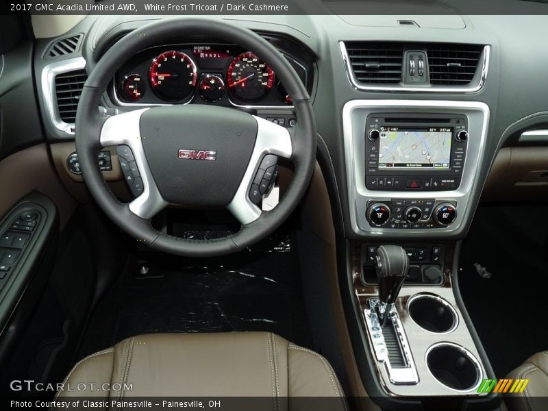 White Frost Tricoat / Dark Cashmere 2017 GMC Acadia Limited AWD