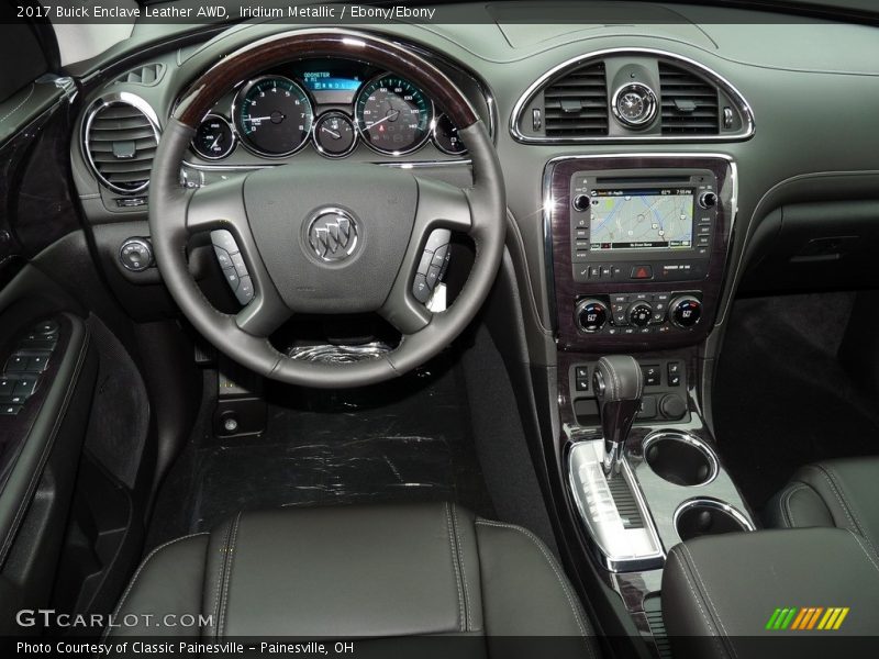 Iridium Metallic / Ebony/Ebony 2017 Buick Enclave Leather AWD