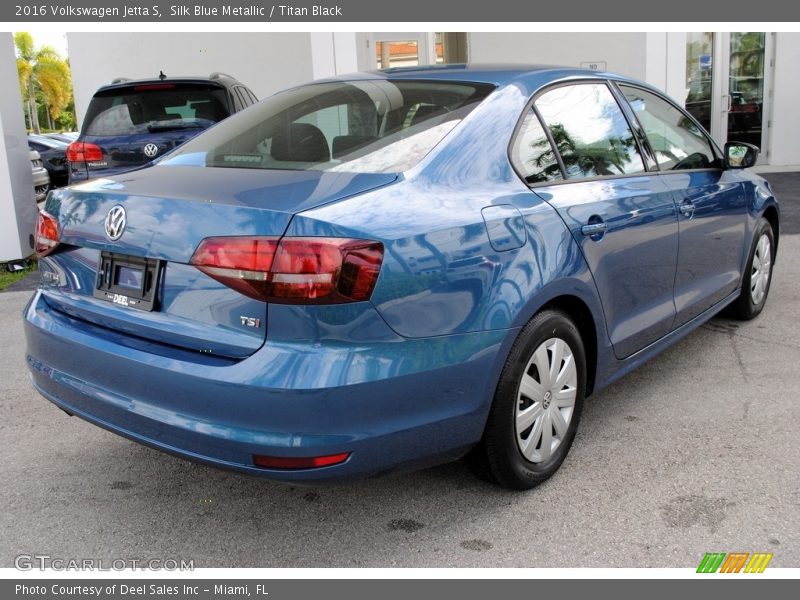 Silk Blue Metallic / Titan Black 2016 Volkswagen Jetta S