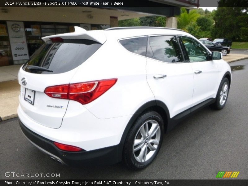 Frost White Pearl / Beige 2014 Hyundai Santa Fe Sport 2.0T FWD