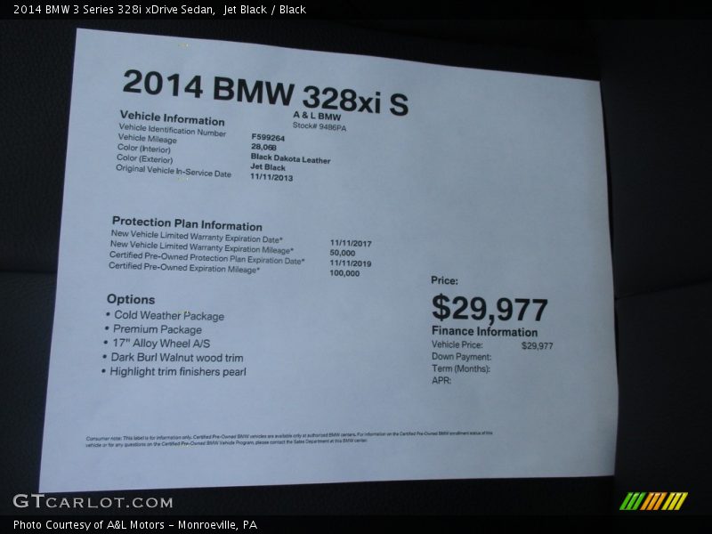 Jet Black / Black 2014 BMW 3 Series 328i xDrive Sedan
