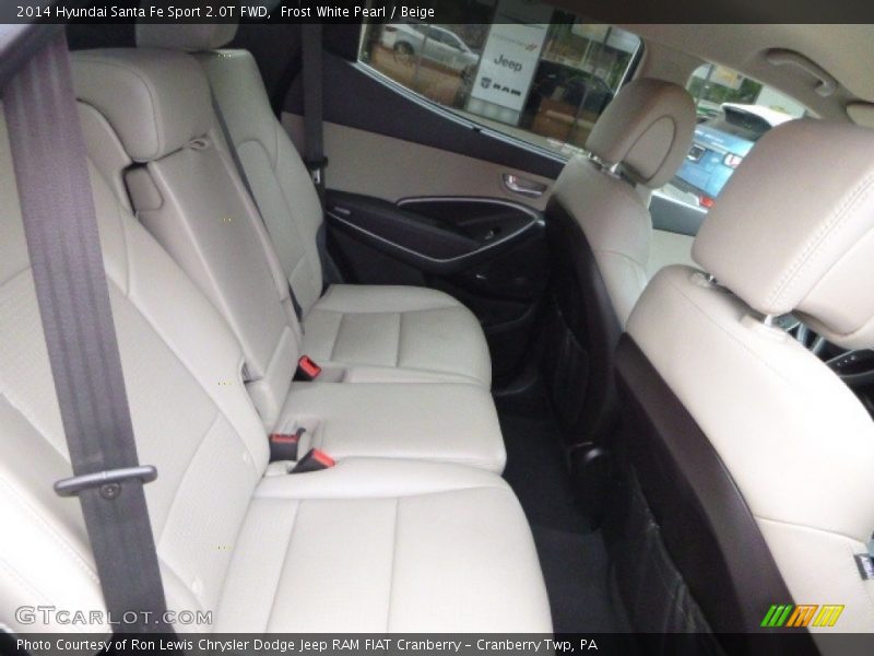 Frost White Pearl / Beige 2014 Hyundai Santa Fe Sport 2.0T FWD