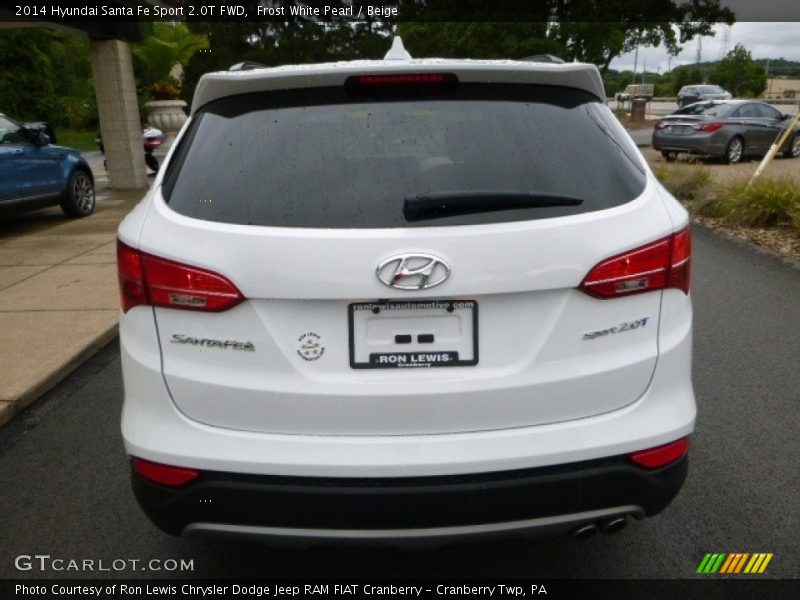 Frost White Pearl / Beige 2014 Hyundai Santa Fe Sport 2.0T FWD